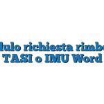 Modulo richiesta rimborso TASI o IMU Word