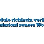 Modulo richiesta verifica emissioni sonore Word