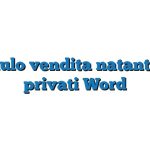 Modulo vendita natante tra privati Word