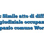 Fac Simile atto di diffida stragiudiziale occupazione spazio comune Word