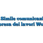 Fac Simile comunicazione ripresa dei lavori Word