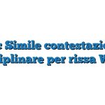 Fac Simile contestazione disciplinare per rissa Word