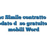 Fac Simile contratto di comodato d’uso gratuito beni mobili Word