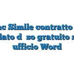 Fac Simile contratto di comodato d’uso gratuito stanza ufficio Word