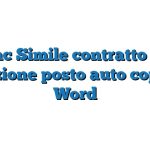 Fac Simile contratto di locazione posto auto coperto Word