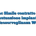 Fac Simile contratto di manutenzione impianto di videosorveglianza Word