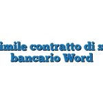 Fac Simile contratto di sconto bancario Word