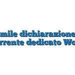 Fac Simile dichiarazione conto corrente dedicato Word