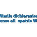 Fac Simile dichiarazione di assenso all’espatrio Word