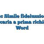 Fac Simile fideiussione bancaria a prima richiesta Word