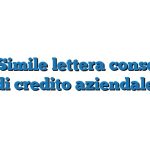 Fac Simile lettera consegna carta di credito aziendale Word