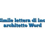 Fac Simile lettera di incarico architetto Word