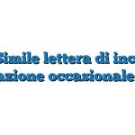 Fac Simile lettera di incarico prestazione occasionale Word