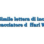 Fac Simile lettera di incarico procacciatore d’affari Word