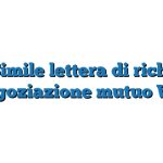 Fac Simile lettera di richiesta rinegoziazione mutuo Word