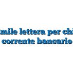 Fac Simile lettera per chiusura conto corrente bancario Word