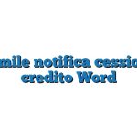 Fac Simile notifica cessione del credito Word