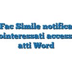 Fac Simile notifica controinteressati accesso agli atti Word