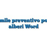 Fac Simile preventivo potatura alberi Word