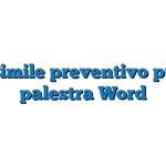 Fac Simile preventivo pulizia palestra Word