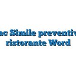 Fac Simile preventivo ristorante Word