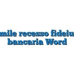 Fac Simile recesso fideiussione bancaria Word