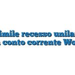 Fac Simile recesso unilaterale da conto corrente Word