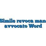 Fac Simile revoca mandato avvocato Word