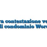 Lettera contestazione verbale di condominio Word