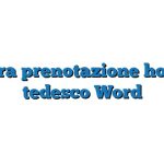 Lettera prenotazione hotel in tedesco Word