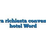 Lettera richiesta convenzione hotel Word