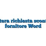 Lettera richiesta sconto a fornitore Word