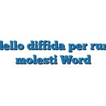 Modello diffida per rumori molesti Word