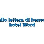 Modello lettera di benvenuto hotel Word