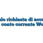 Modulo richiesta di accredito su conto corrente Word