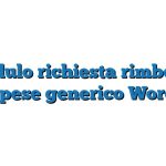 Modulo richiesta rimborso spese generico Word