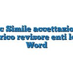 Fac Simile accettazione incarico revisore enti locali Word