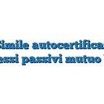 Fac Simile autocertificazione interessi passivi mutuo Word