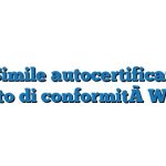 Fac Simile autocertificazione visto di conformità Word