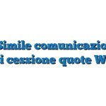 Fac Simile comunicazione ai soci cessione quote Word