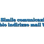 Fac Simile comunicazione cambio indirizzo mail Word