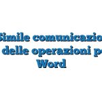 Fac Simile comunicazione di inizio delle operazioni peritali Word