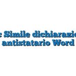 Fac Simile dichiarazione antistatario Word