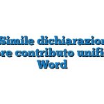 Fac Simile dichiarazione di valore contributo unificato Word