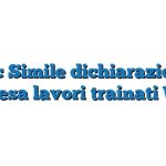 Fac Simile dichiarazione impresa lavori trainati Word