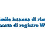 Fac Simile istanza di rimborso imposta di registro Word