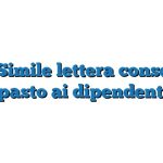 Fac Simile lettera consegna buoni pasto ai dipendenti Word