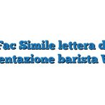 Fac Simile lettera di presentazione barista Word