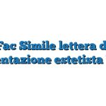 Fac Simile lettera di presentazione estetista Word