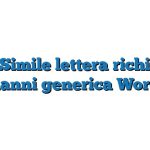 Fac Simile lettera richiesta danni generica Word